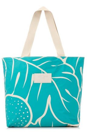 Aloha Collection Day Tripper Ulu Nui Water Resistant Tyvek Tote in Dark Teal/Sandstone at Nordstrom