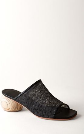 Huma Blanco Milla Natural Jute Slide Sandal in Coal Jute at Nordstrom, Size 36