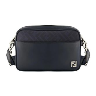 Fendi Squared FF Camera Case - male - Fendi - Cross Body Bags - Blue - ONE SIZE - Bags