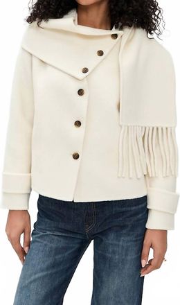 Line & Dot Sofia Scarf Jacket In Cream