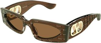 Valentino Vg 0001S 006 Zonnebrillen - Dames - Zonnebrillen - Bruin - 53 MM - Accessoires