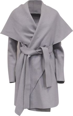 Harris Wharf London Harris Wharrf London Belted Blanket Coat in Grey Wool