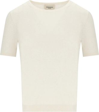 Max Mara Truien & Vesten, Dames, Wit, M, Katoen, Agro Top