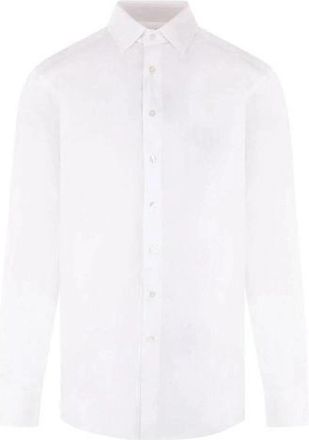 Etro Roma Logo Shirt - Heren - Zakelijke Overhemden - Wit - M - Katoen - Overhemden