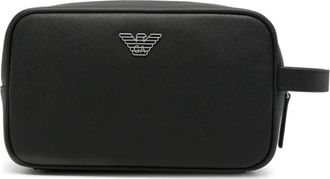 Emporio Armani Classic Pouch - Heren - Toilettassen - Zwart - ONE Size - Tassen