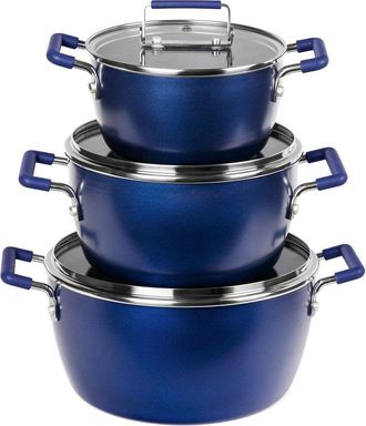 GraniteStone 6Pc Nonstick Stackable Nesting Pots