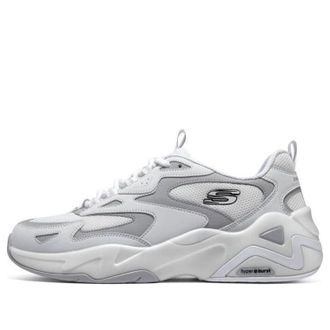 Skechers (WMNS) Skechers DLites Hyper Burst Sneaker Grey White 896259-WGY