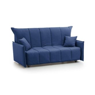 Dmora Sofa Cama Dabarc, Sof&aacute; De 3 Plazas, 100% Made In Italy, Sof&aacute; De Sal&oacute;n Con Apertura Trolley, En Tela Acolchada, Con Reposabrazos Est&aacute;ndar, Cm 190x90h85