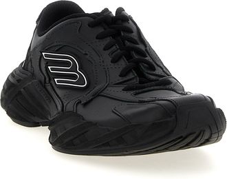 Balenciaga Mens Black Calfskin Athletic Sneakers