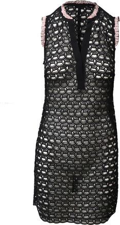 Sandro Lace Sheath Dress in Black Polyester
