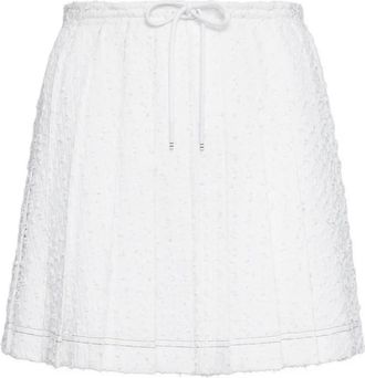 Thom Browne Gonna plissettata - Bianco