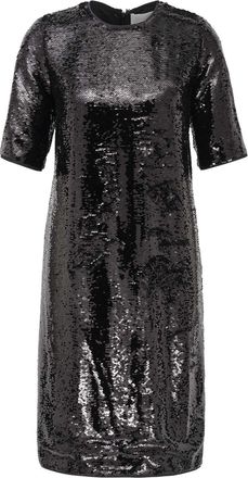 HUGO BOSS Dames/Dames Dettia Pailletten Jurk (Zwart)