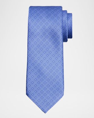 Stefano Ricci Men & apos;s Tonal Mosaic Link Silk Tie