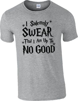 Generic I Solemnly Swear That I Am Up to No Good T-Shirt (Large, Sports Grey)