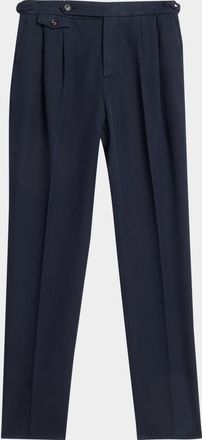 Brunello Cucinelli Men & apos;s Cotton Double-Pleated Trousers