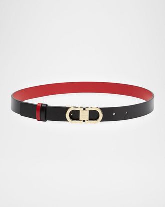 Ferragamo Reversible Leather Gancini Belt