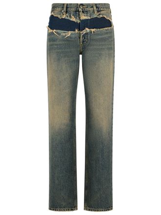 Maison Margiela Blue Cotton Jeans