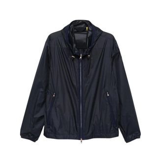 Moncler Wind Jackets, male, Blue, Size: XL Hamlin Waterproof Jacket