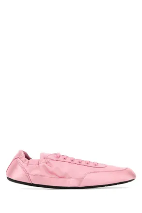 Prada Pink Lace Up Sneakers