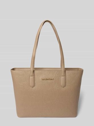 Valentino Handbags Shopper mit Logo-Muster und Label-Applikation Modell PANSY in Taupe, Größe 1