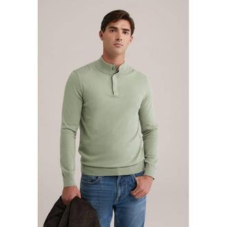 WE Fashion trui fijn gebreid groen