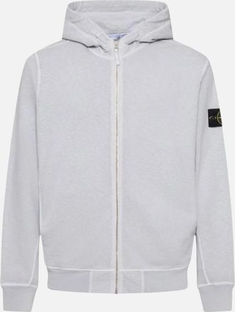 Stone Island Mens Stone Island Grey Zip Up Hoodie - Size: 38