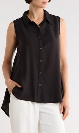 Patrizia Luca A-Line Sleeveless Top in Black at Nordstrom Rack, Size X-Large