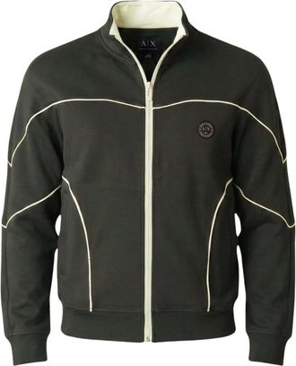 A|X Armani Exchange Felpa Zip Senza Cappuccio - - Sweatshirts & Hoodies - Uomo - Verde - M