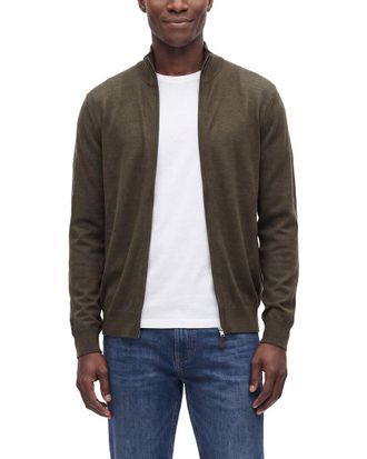 N.Peal N.Peal Hyde Zip 100% Cashmere Mock Neck Cardigan