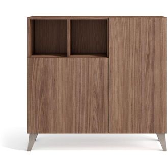 HERDASA Herdasa, Zapatero En Melamina, Modelo Moss, 87x90x27cm, Nogal Velmore - Patas Arena