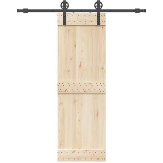 vidaXL Vidaxl - Kit De Herrajes Para Puertas Correderas Acero Negro 183 Cm