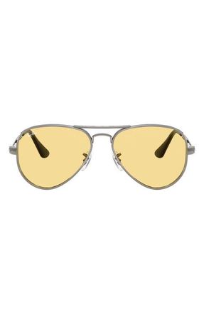Ray-Ban The Aviator Max 58mm Pilot Sunglasses in Gunmetal /Yellow at Nordstrom