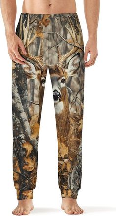 Generic Deer Camouflage Hunting Mens Pyjama Bottoms Pjs Pajama Pants Lounge Joggers Sweatpants Casual Sleepwear