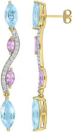 Rina Limor Gold-Plated Silver 8.54 Ct. Tw. Gemstone Earrings