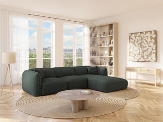 Vente-Unique Divano angolo a destra in Tessuto testurizzato Verde - CAMILIO della Maison C&eacute;phy