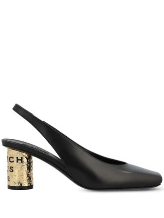 Givenchy 7mm cylindrical heel slingback pumps - Zwart