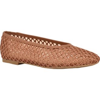 Calvin Klein Delicate Mesh Ballet Flat in Dark Natural at Nordstrom Rack, Size 8.5