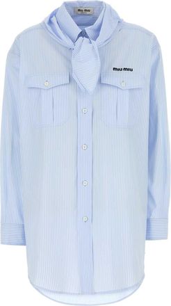 Miu Miu Embroidered Poplin Shirt