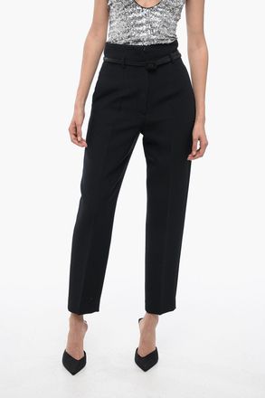 Dior Pantaloni in Misto Lana a Una Pince con Cintura Dior