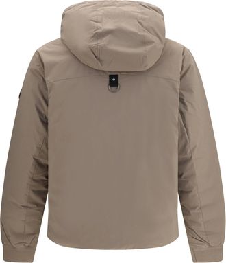 Moose Knuckles Mens Hooded Down Jacket Ashen