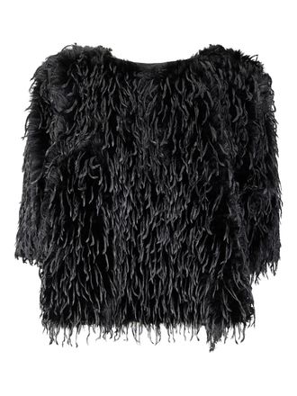 Stefano Mortari fringed top - Black
