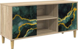vidaXL Mueble De Tv Wijhe 102 X 33 X 50 Cm Sonoma Madera De Ingenier&iacute;a Vidaxl