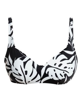 Roxy Bandeau-Bikini-Top ROXY ROXY Love The Sun Ray, Damen, Gr. XS, Cup B, schwarz-weiss (anthrazit surf trippin bico s), Obermaterial: 74% Nylon, 26% Elast