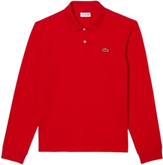 Lacoste Klassieke Polo met Lange Mouwen - Heren - Polos - Rood - 3XL - Katoen - Tops