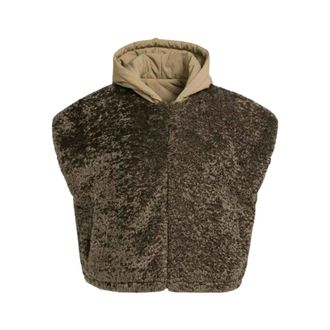 YaYa Gilet con cappuccio reversibile - - Jackets - Donna - Marrone - L