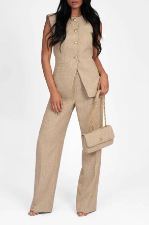 Cambio Philia Wide-Leg Trousers In Brown