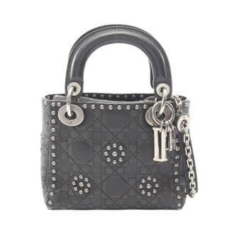 Dior Pre-owned Lady Dior Leather 2way Handbag - Dames - Pre-owned - Zwart - Maat: ONE Size Leer