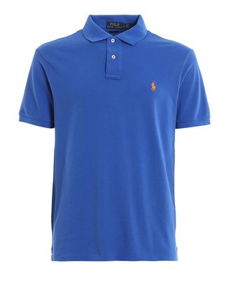 Polo Ralph Lauren Electric blue slim fit cotton pique polo