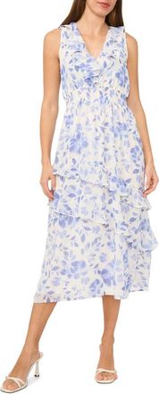 Parker V-Neck Tiered Midi Dress in New Ivory at Nordstrom Rack, Size X-Large