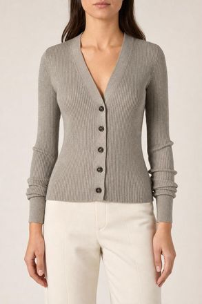 Brunello Cucinelli WomenS Light Grey Cashmere Sweater, Size 3XL